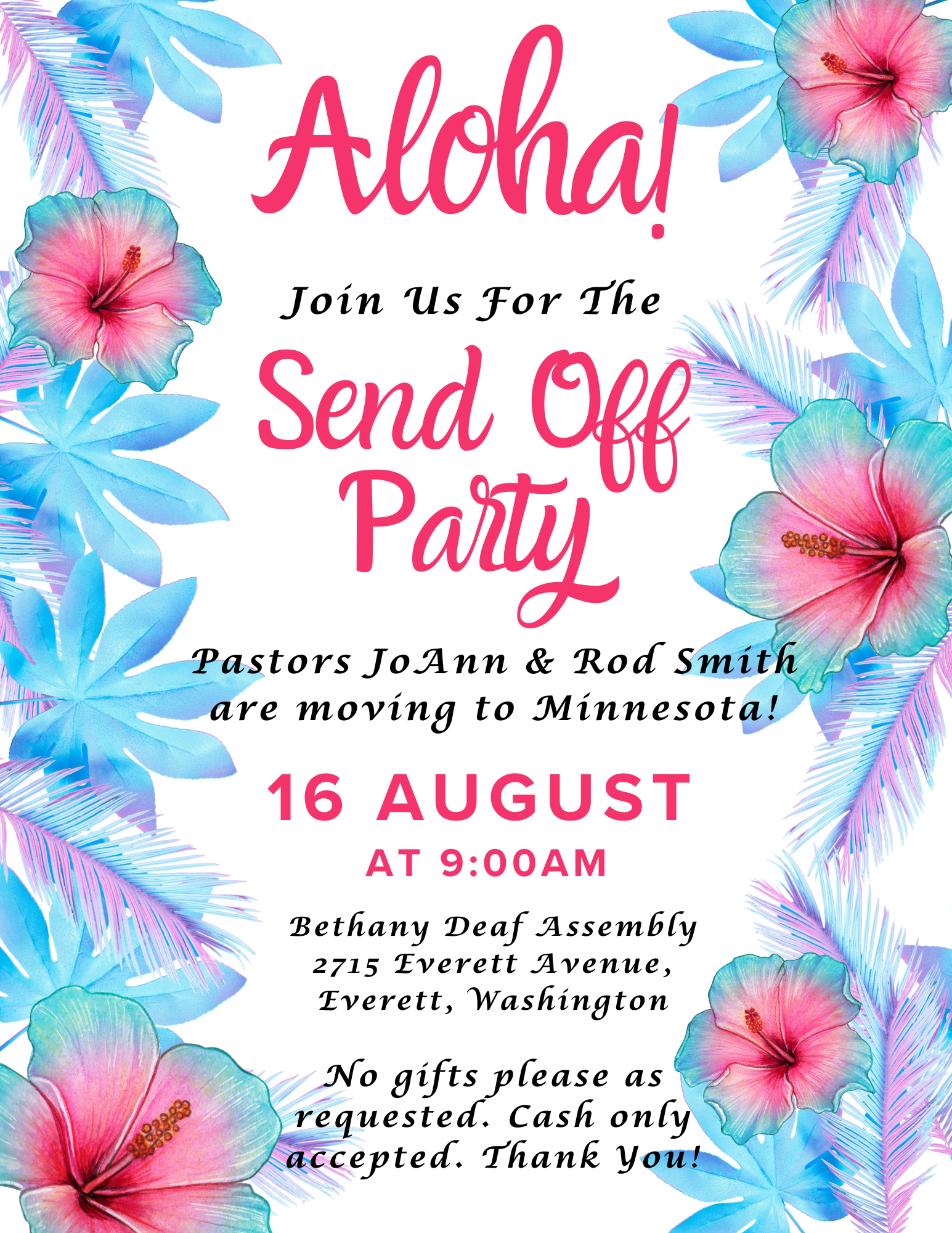 Send Off Party for Pastor JoAnn and Pastor Rod